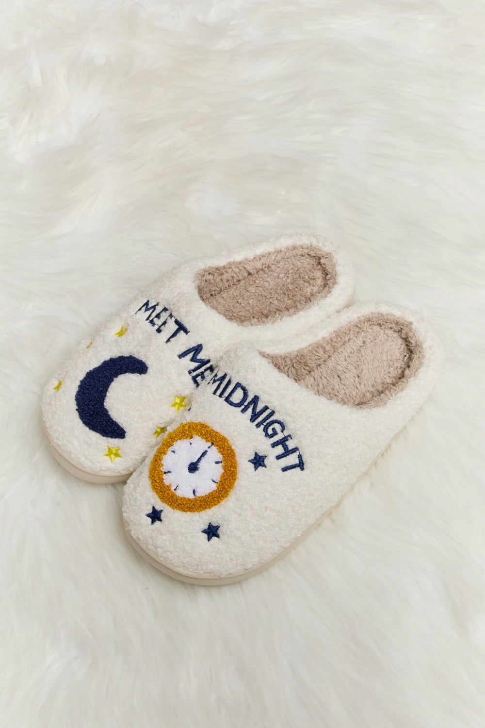 Melody Printed Plush Slide Slippers Trendsi