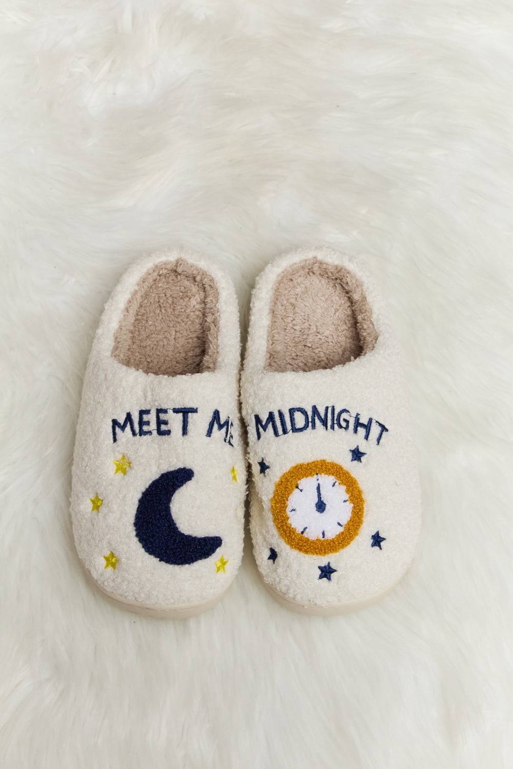 Melody Printed Plush Slide Slippers Trendsi