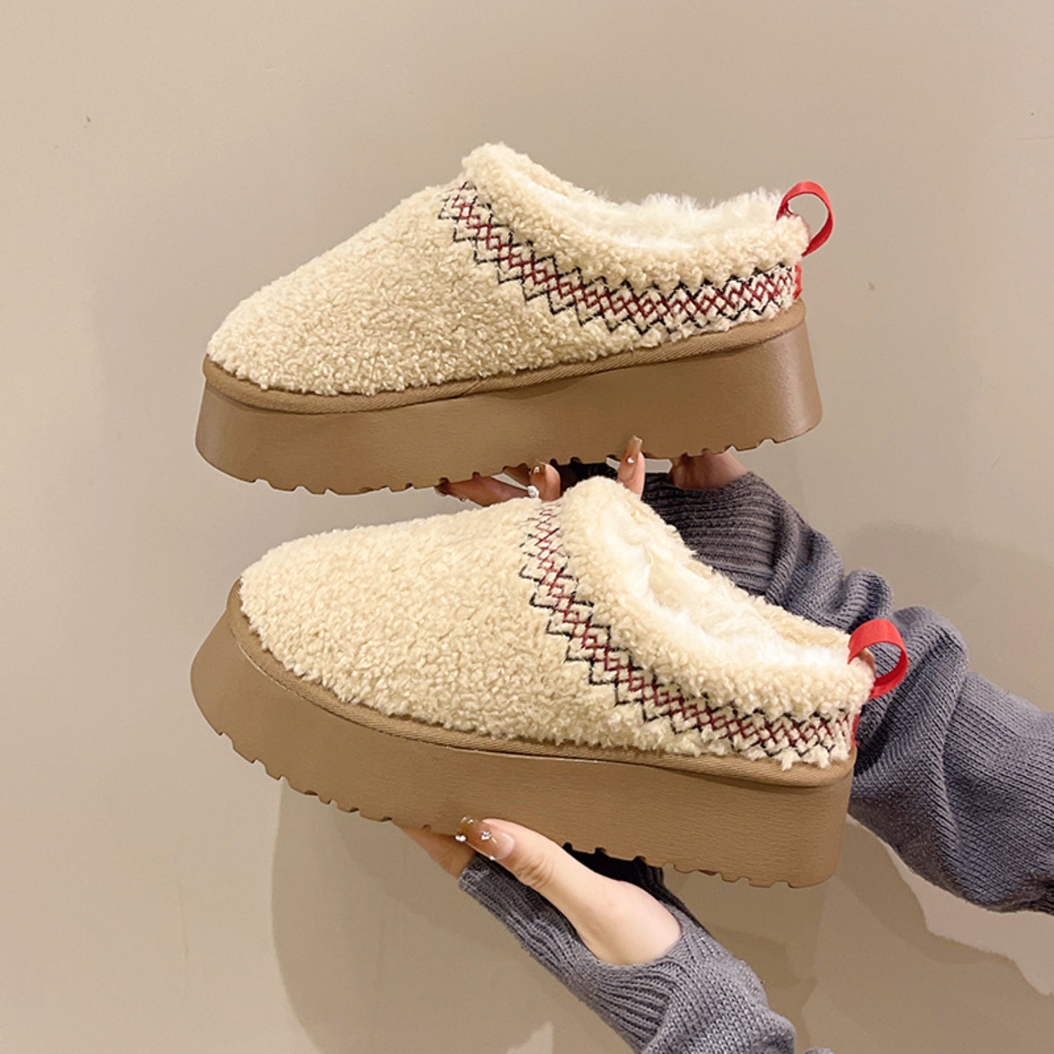 Braided Platform Slippers Trendsi