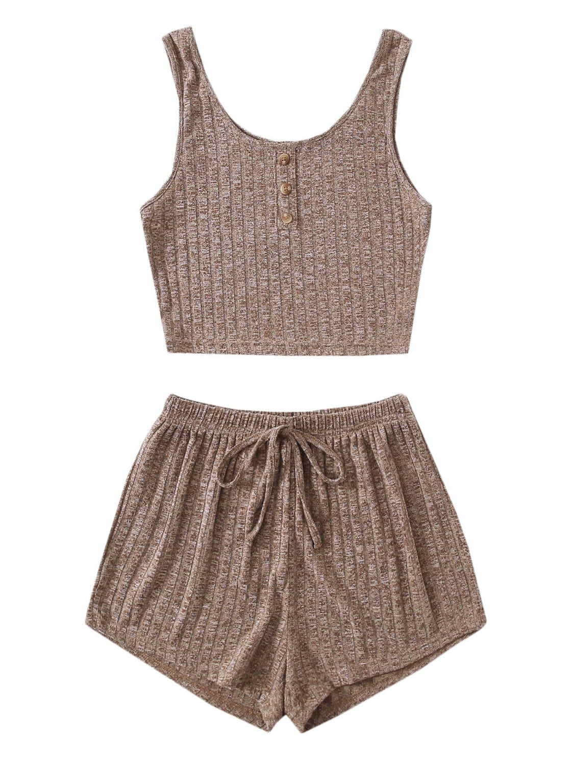 Scoop Neck Top and Shorts Lounge Set Trendsi