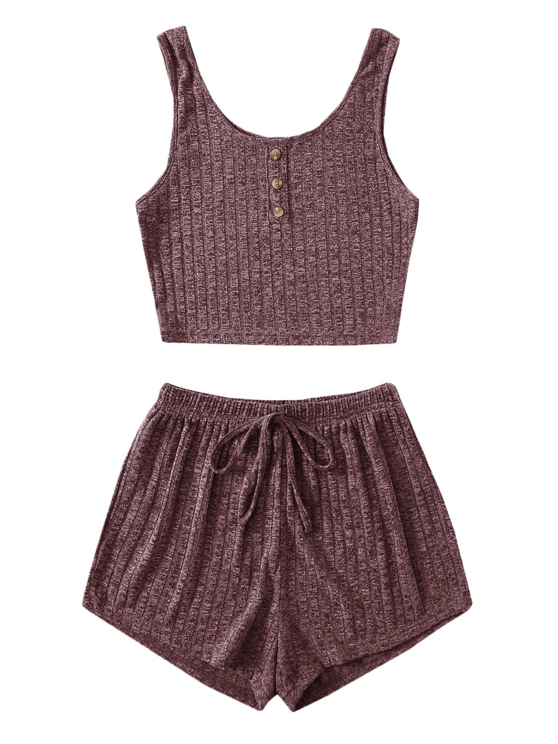 Scoop Neck Top and Shorts Lounge Set Trendsi