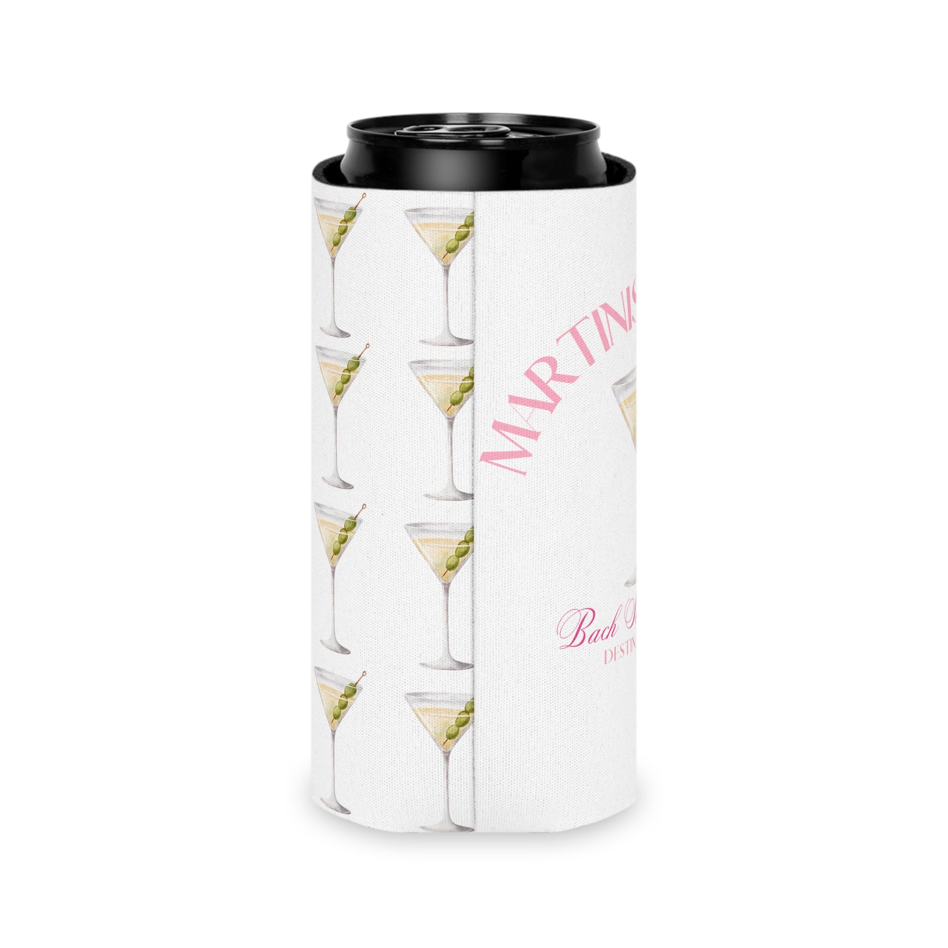 Martini & Bikinis Bachelorette Slim Can Can Koozies OhhSoSocial