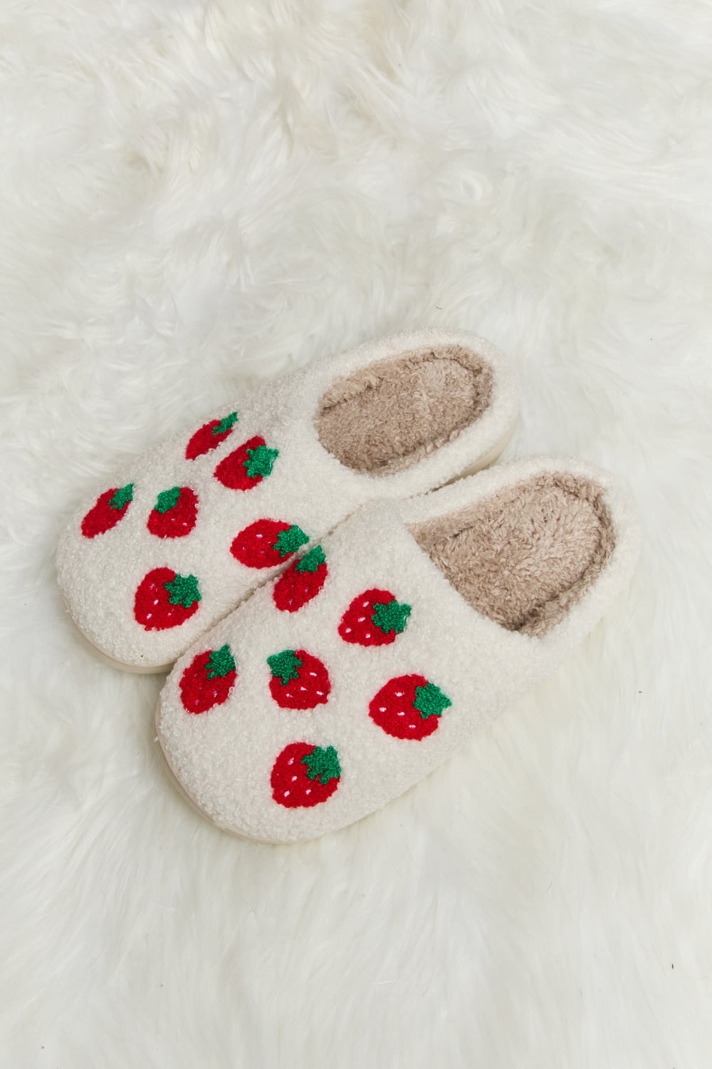 Melody Printed Plush Slide Slippers Trendsi