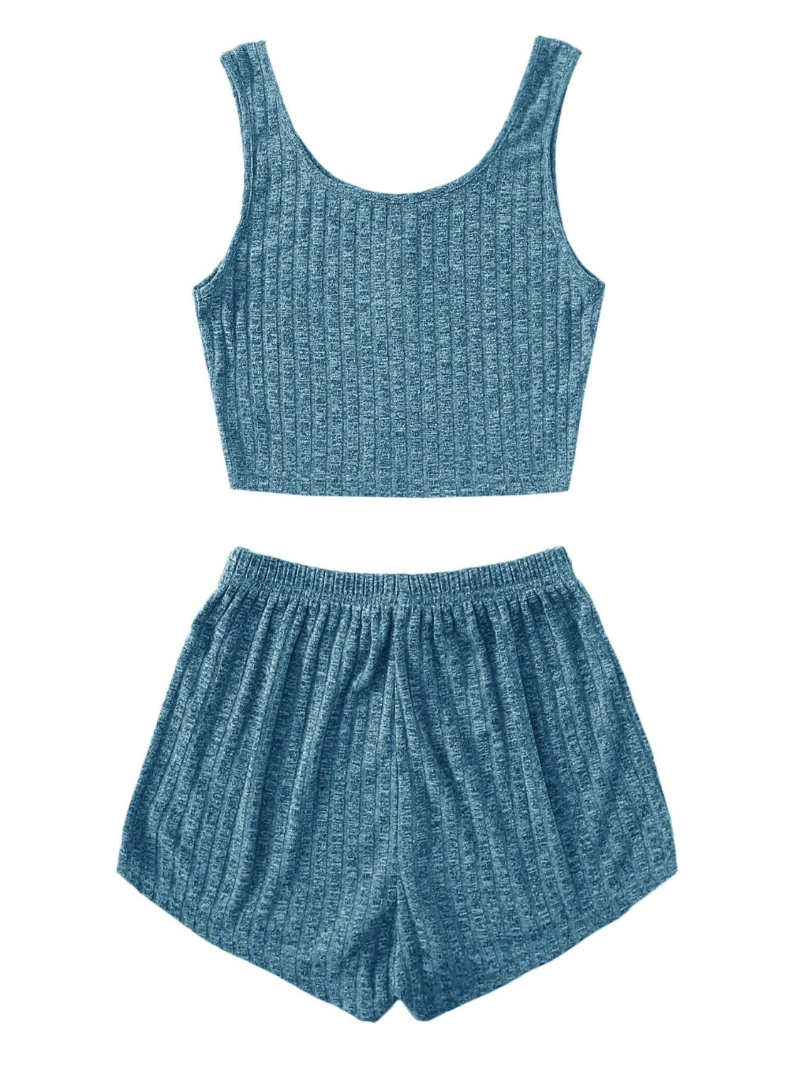 Scoop Neck Top and Shorts Lounge Set Trendsi