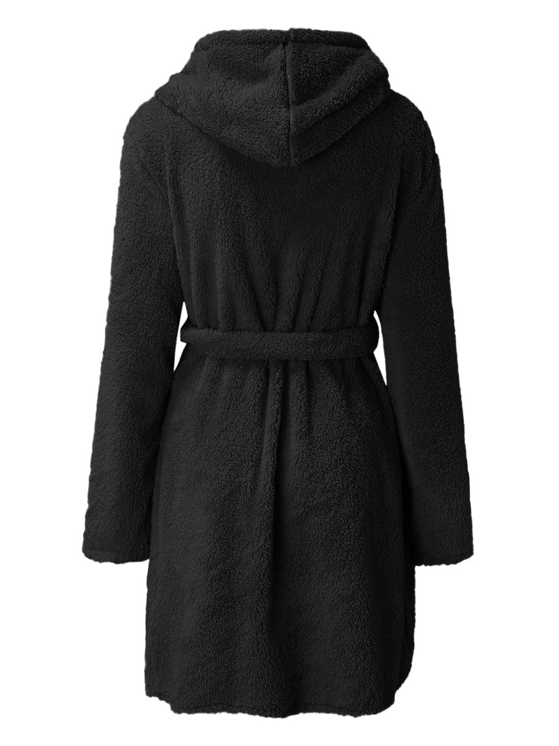 Tie Waist Hooded Robe Trendsi