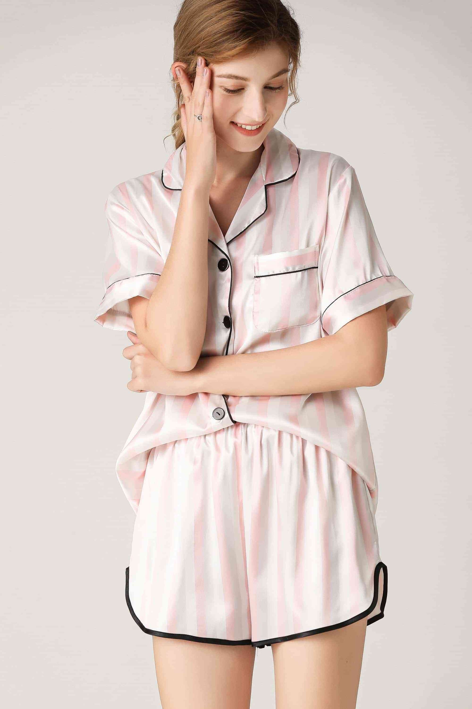 Lapel Collar Shirt and Shorts Lounge Set Trendsi